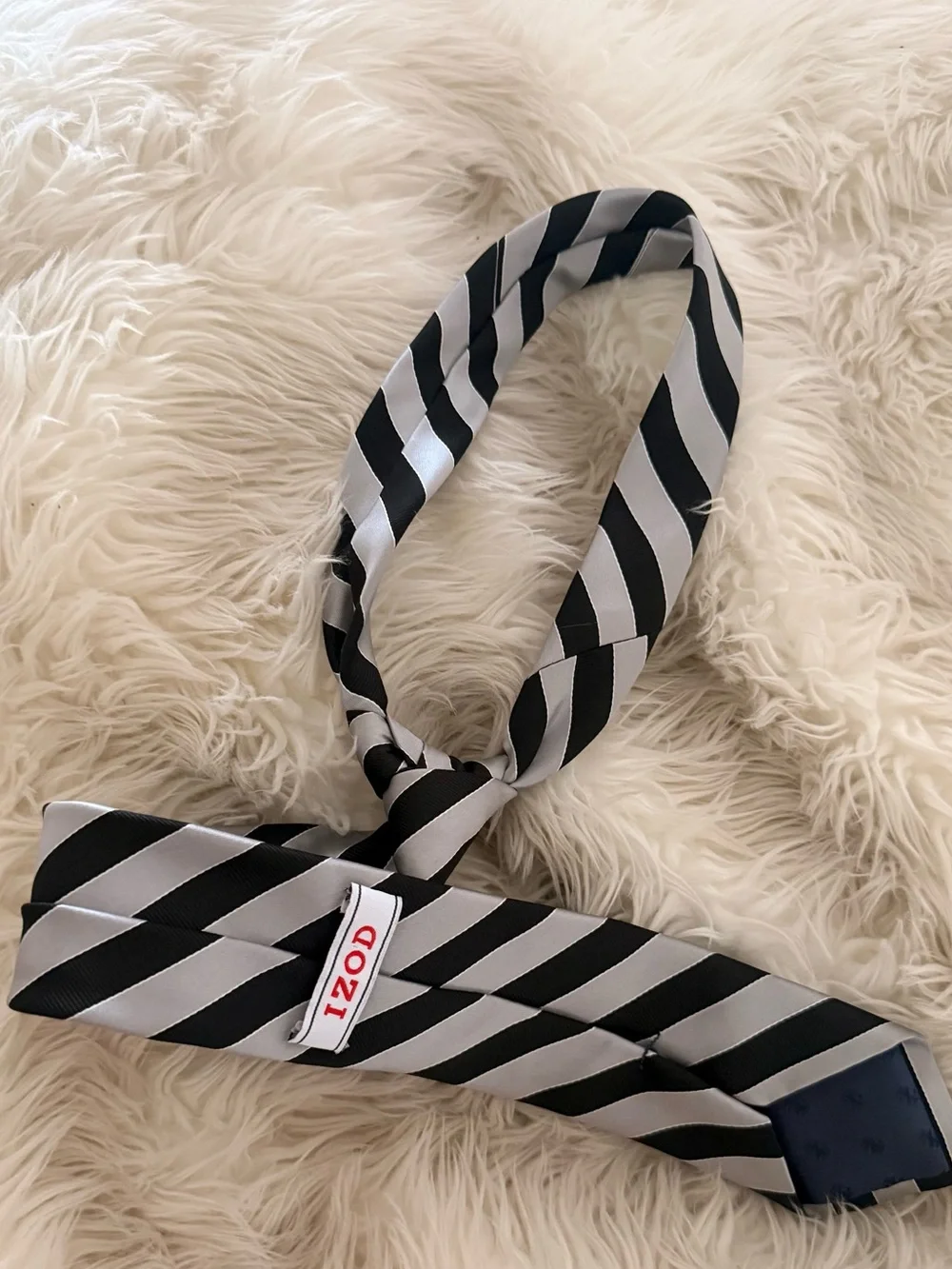 Striped Black & Gray Necktie